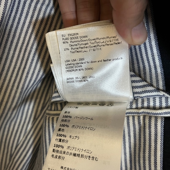 Moncler Gamme Bleu Down Wool Classe 1 Full Zip Jacket - Men's Size 0 / XS - Picture 13 of 16